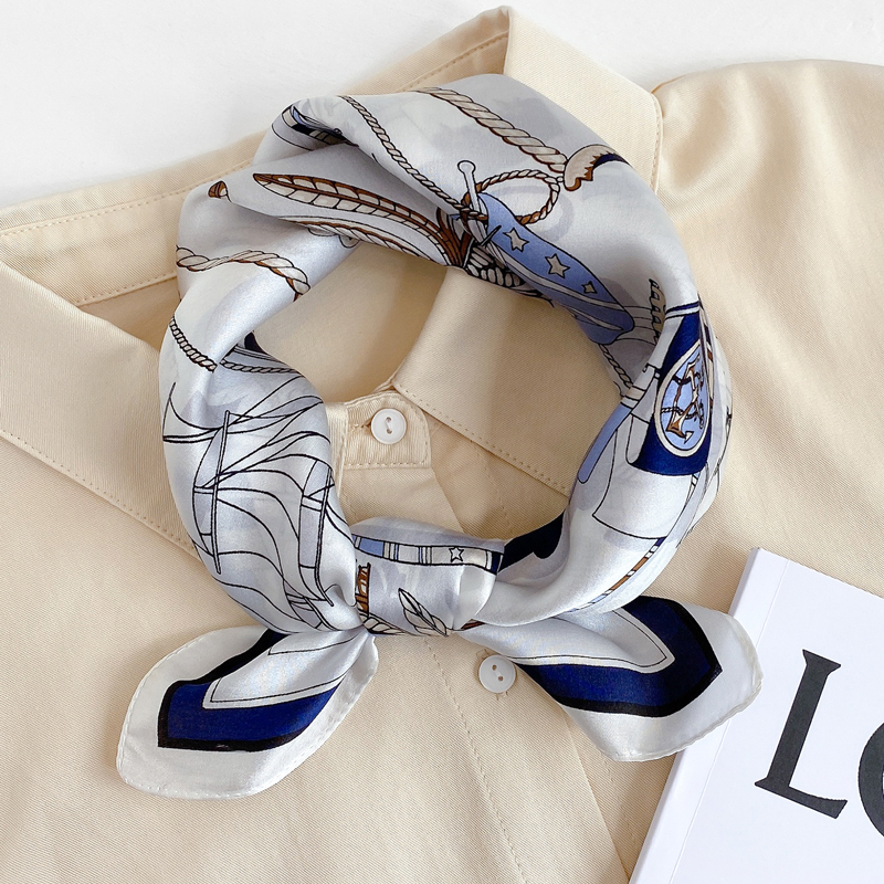 Syal Wanita  70×70 Leher Fashion Import Sutra Soft Scarf Korea Stye Premium Scarf Tas Aksesoris Sederhana Pencetakan Selendang Kebaya