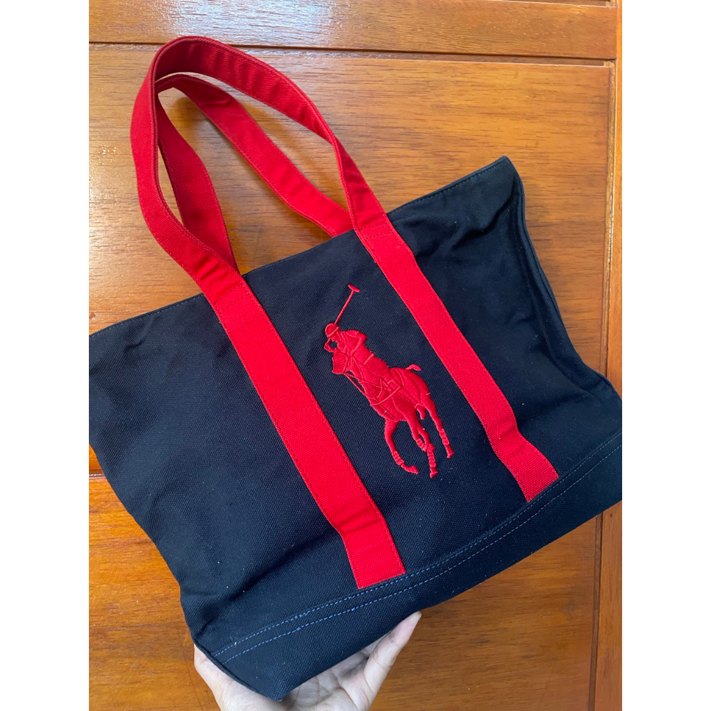 Tas Tote Wanita Polo Ralph Lauren Original Kanvvas TD 1008 Tas Keren Murah