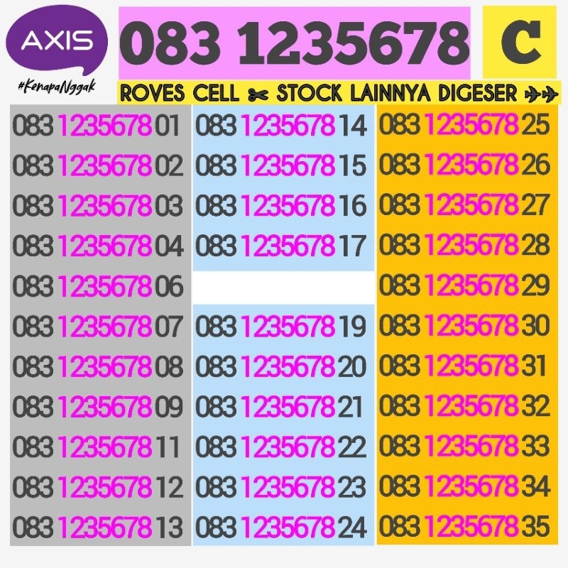 NOMOR CANTIK AXIS SEGEL 2025