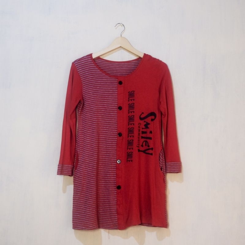 Tunik kaos Merah tebal