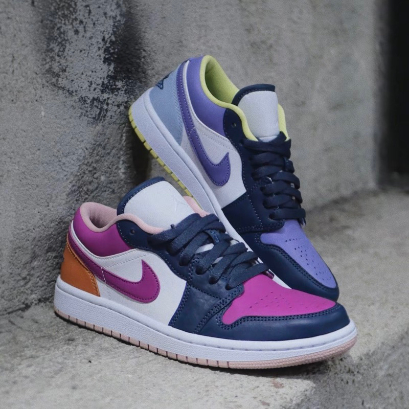 Nike Air Jordan 1 Low Mismatched Purple Magenta