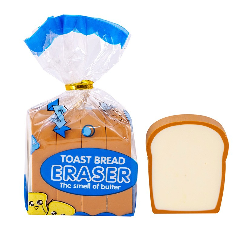 PENGHAPUS BENTUK ROTI TAWAR ERASER RUBBER BENTUK MAKANAN CUTE BREAD ERASER PENGHAPUS UNIK LUCU UNTUK KADO