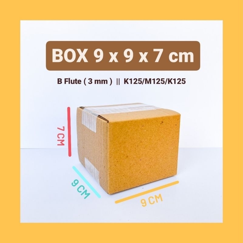 

kardus karton box polos uk. 9x9x7 cm, single wall tebal 3mm