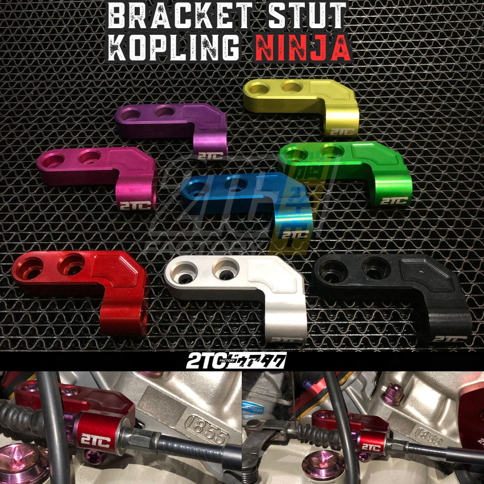 BRACKET STUT KOPLING KAWASAKI NINJA R RR SS RACING FULL CNC Breket kopling Ninja R RR SS aluminium dural