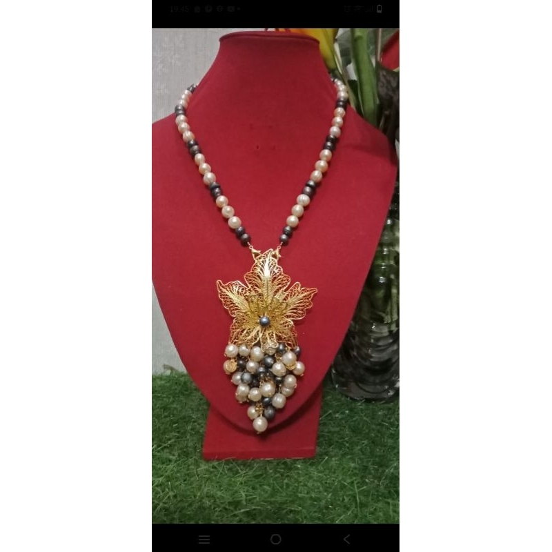 set kalung mutiara