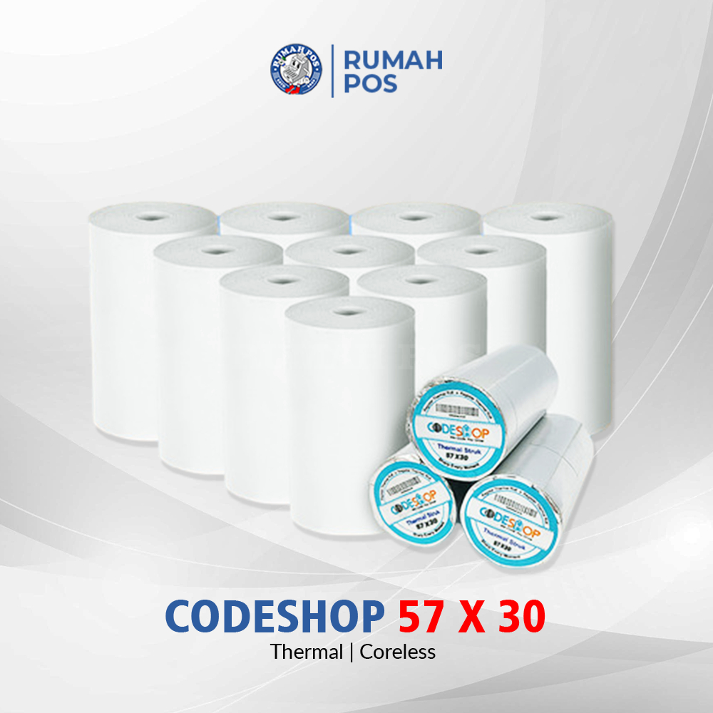 

Codeshop 57x 30 Kertas Struk Thermal Slop Isi 10 Roll