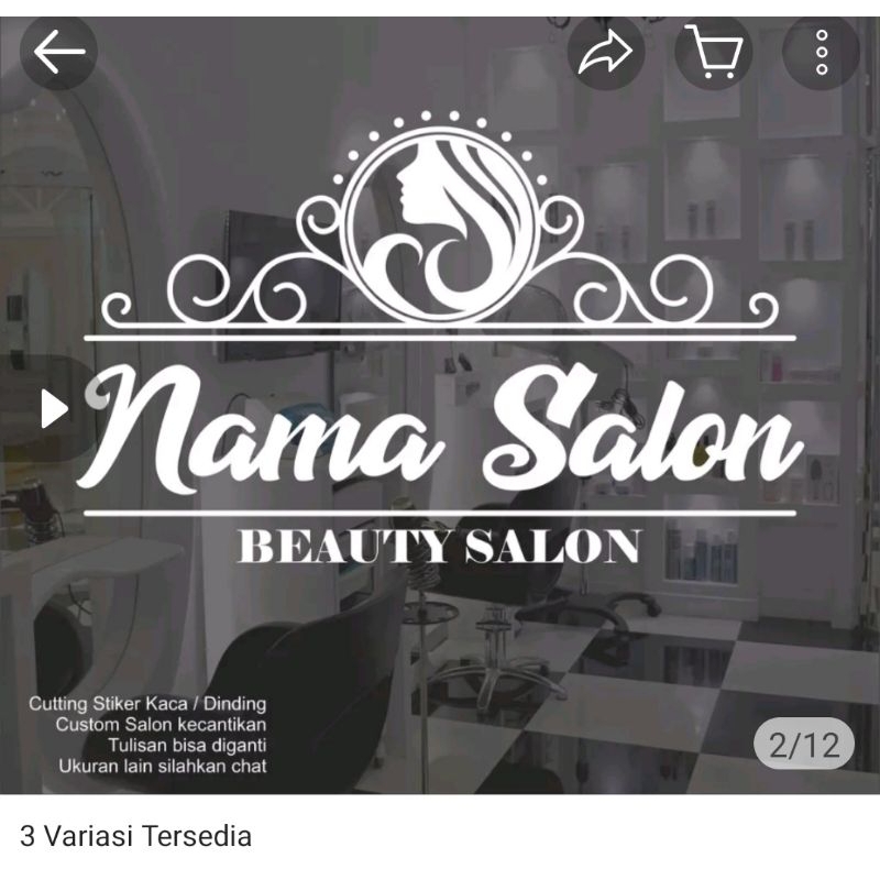 STICKER WALL DINDIN KACA/STICKER SALON KECANTIKAN