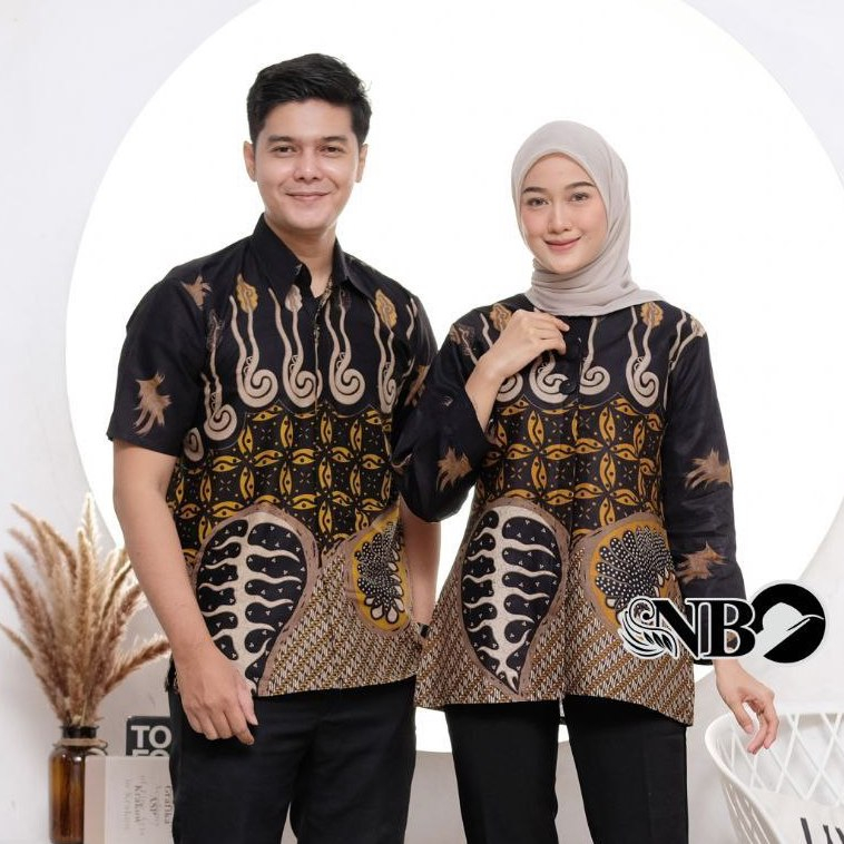 Batik Couple Modern Atasan Blouse Batik Kerja Kantor Wanita Seragam Batik M L XL XXL