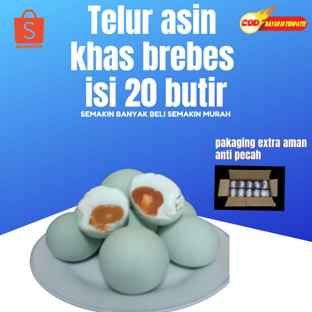 

TELUR ASIN GRADE A DAN B ISI 20 BUTIR