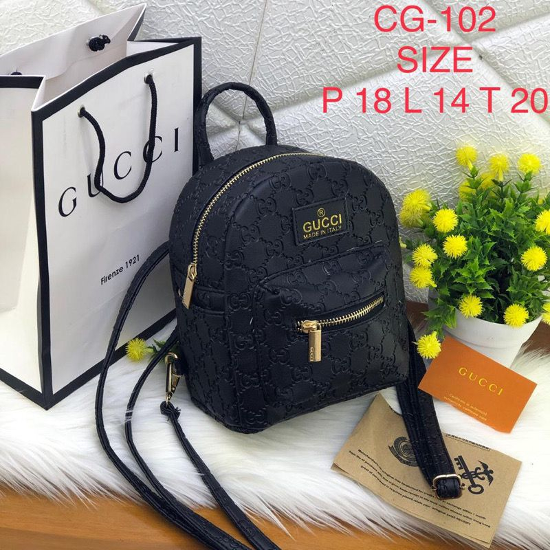 RANSEL MINI EMBOS MULTIFUNGSI NAGITA TAS RANSEL WANITA FREE PAPERBAG UK 18X20 CM