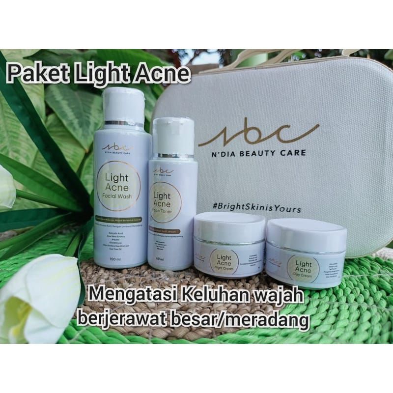 NBC paket acne berat BPOM / paket light acne NBC/ N'dia beautycare / cream jerawat