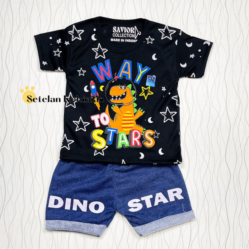 [SK] Setelan Anak Harga Grosir / Setelan Anak Laki Laki 1 Tahun Murah Ecer Trendy Dinosaurus Star Hewan Lucu 0-12bulan Set Baby Boy Newborn Kado Akikah