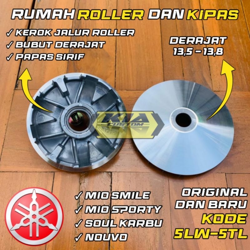 RUMAH ROLLER MIO SPORTY MIO SOUL KARBU NOUVO PULLEY SET MIO SPORTY CUSTOM RACING