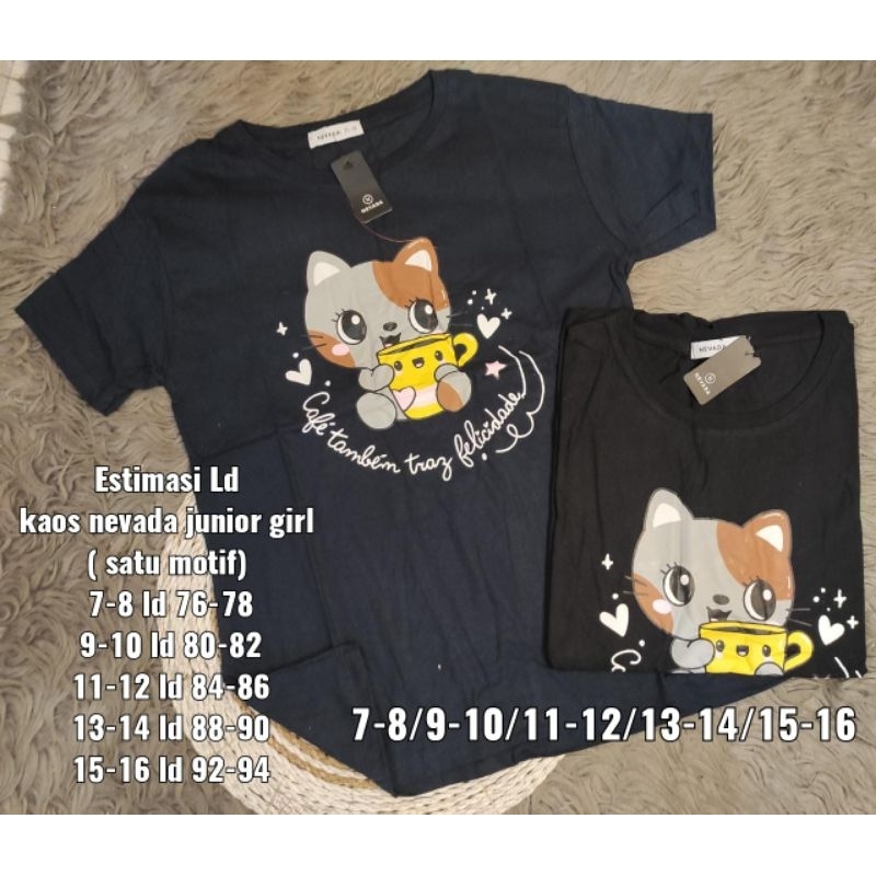 Nevada Kaos Anak Perempuan Motif Random