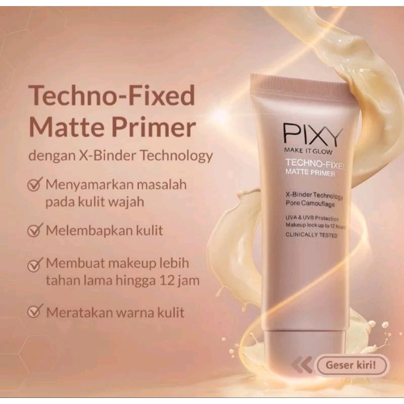 Pixy make it glow techino fixed Matte primer | primer pixy