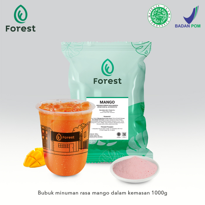 Bubuk Minuman MANGO Powder - FOREST Bubble Drink