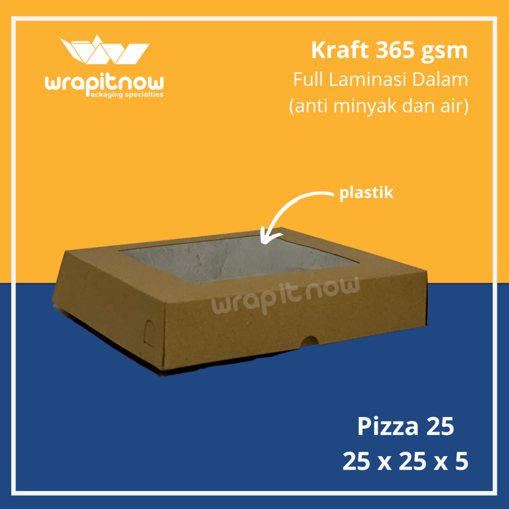 

Dus Kraft 25x25x5 Laminasi Murah Roti Cookies Pizza Bolen Samosa Bolu Mandarin Cake Pie Buah Pudding