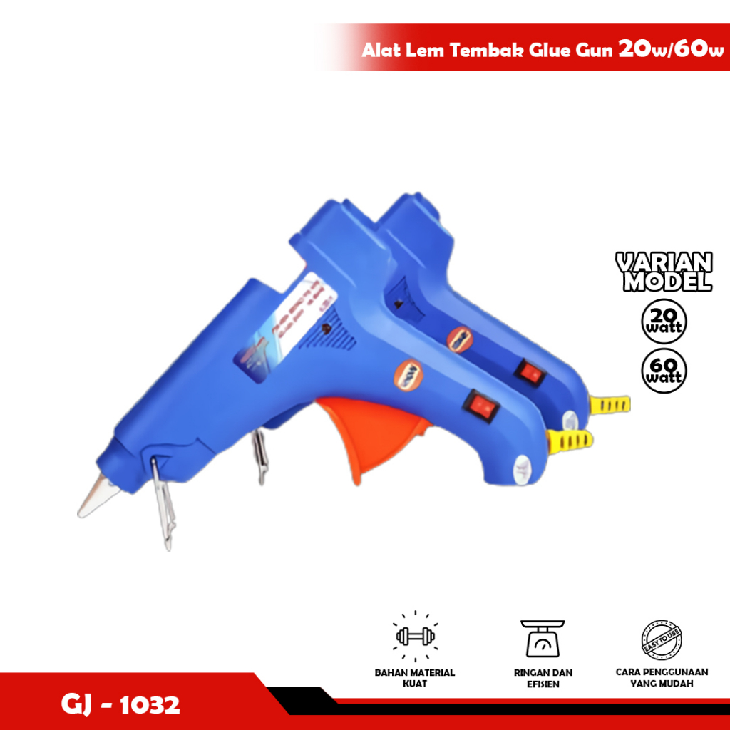 PROMO!Lem tembak glue gun Alat Lem Tembak Glue Gun 20W Lem Bakar Cair/Lem Lilin-YOSINOGAWA