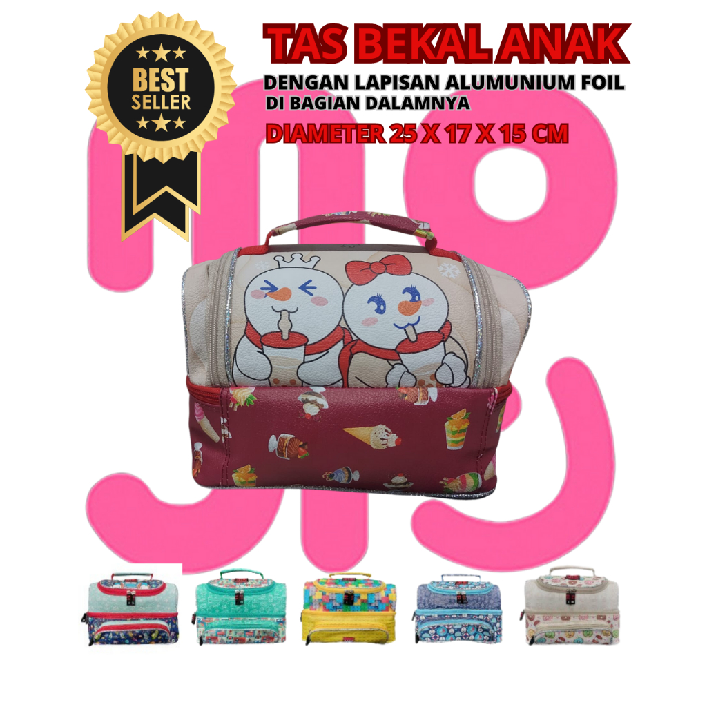 Tas Kotak Bekal Rantang 2 Susun - Tas Kotak Makan - Lunch Bag - Seilor