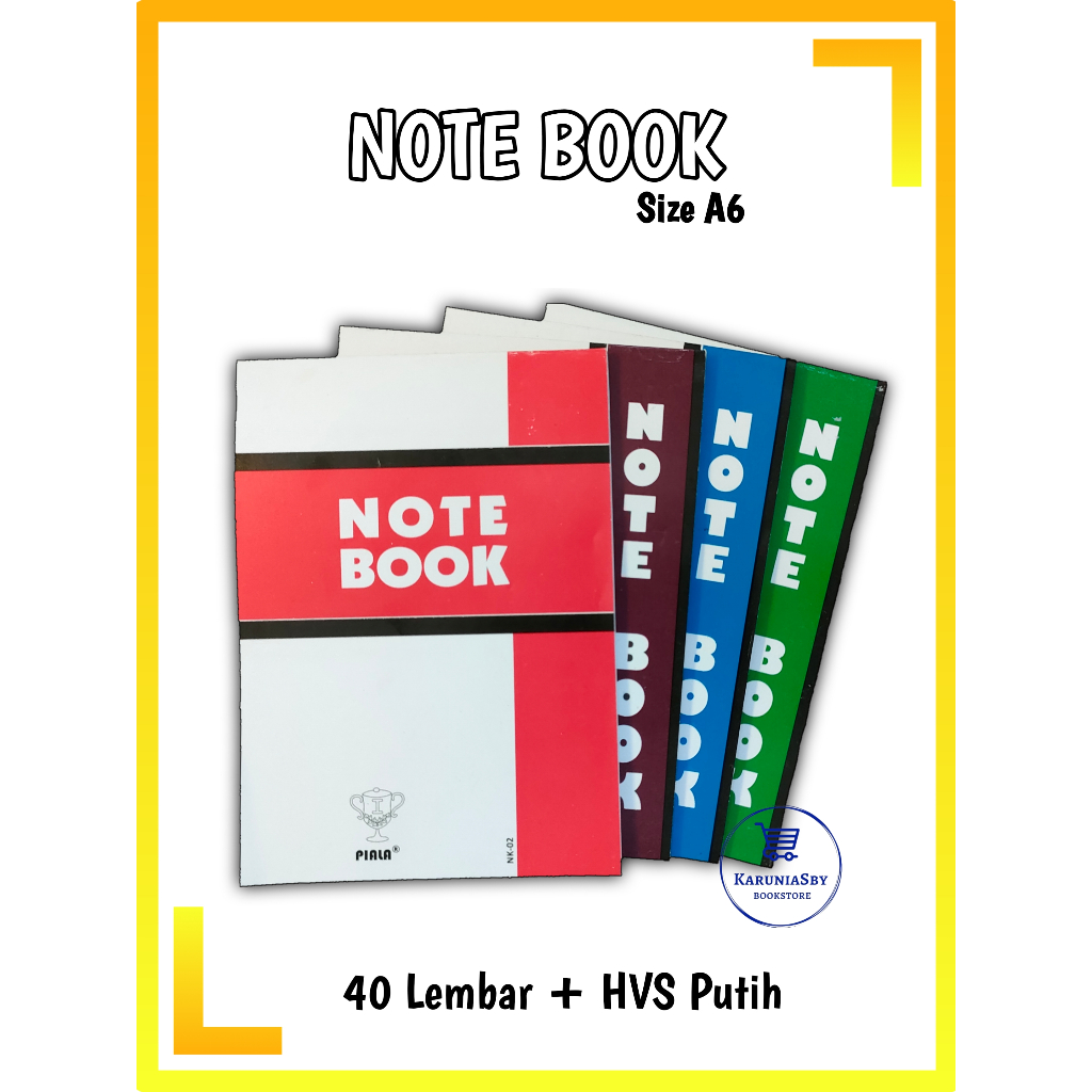 

Notebook / Journal Book - Ukuran A6 (80 Halaman / 40 Lembar)