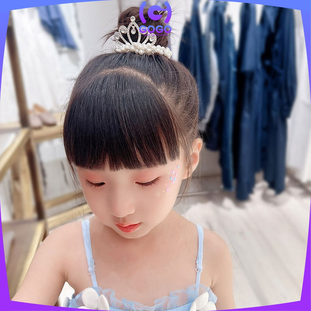 GOGO-C879 Ikat Rambut Anak Perempuan Motif Mahkota Mutiara Crown Gaya Korea / Girls Hair Ties Karet Rambut Mutiara Anak / Ikat Rambut Princess Lucu Import