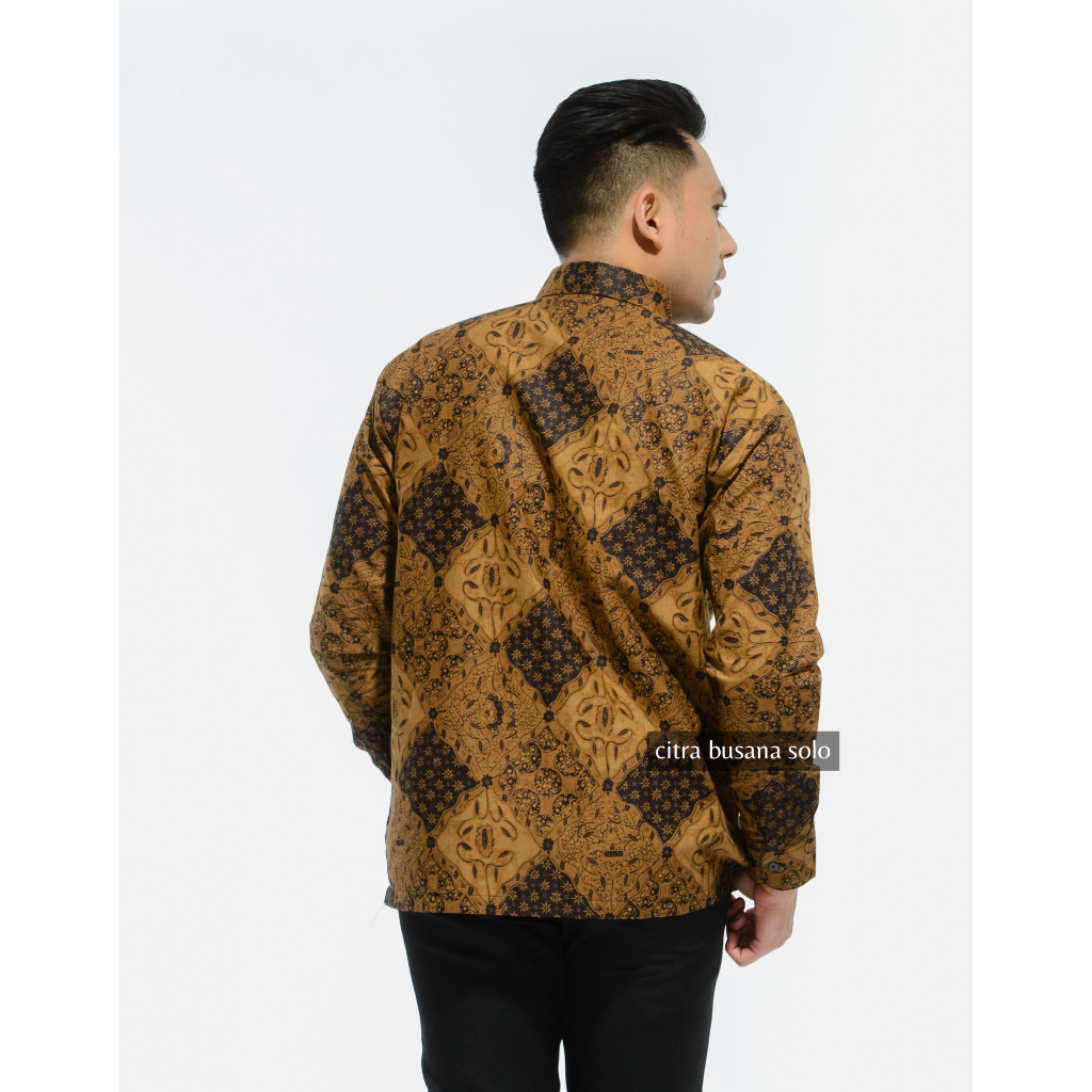 SIDOJAYA Kemeja Batik Pria Full Furing Bahan Katun Primisima