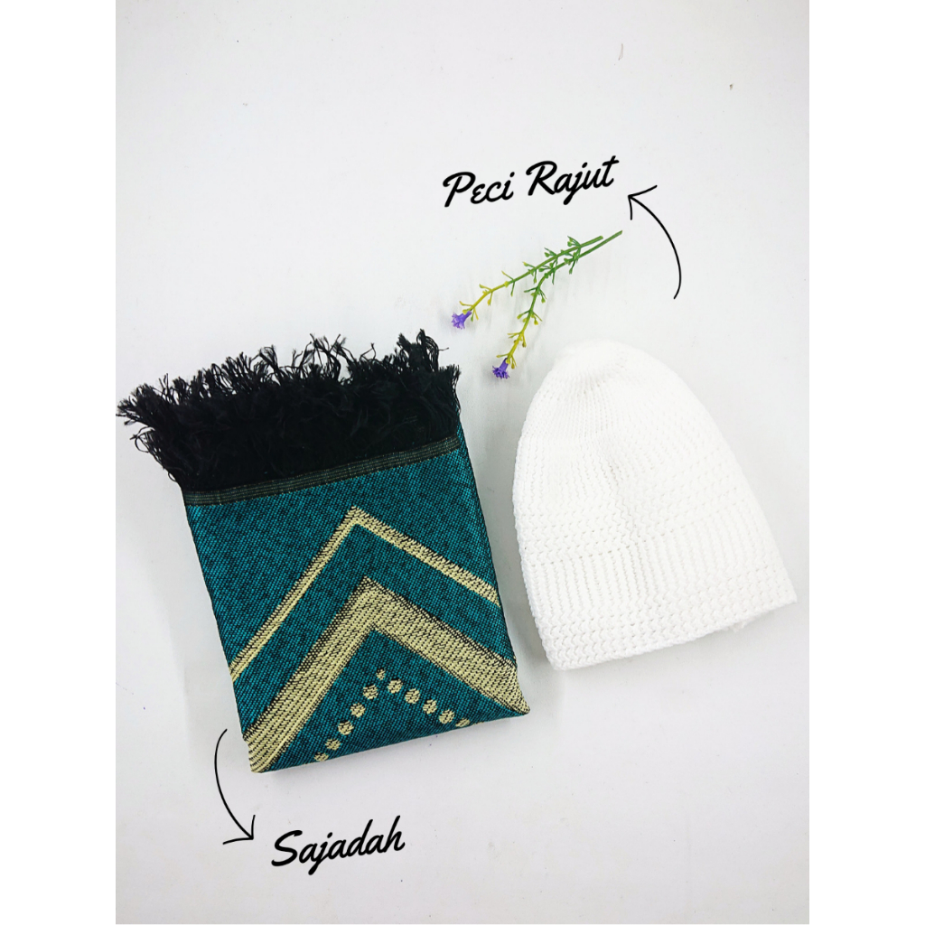 SOUVENIR "C" TAHLIL, YASINAN PENGAJIAN DAN OLEH OLEH HAJI/ UMROH - PECI RAJUT DAN SAJADAH KECIL