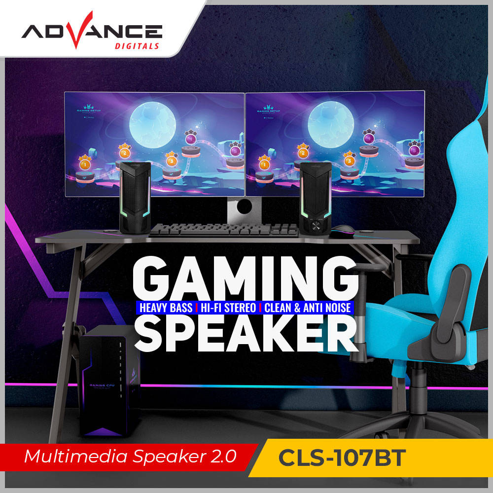 【READY STOCK】Advance Gaming Speaker CLS-107BT RGB Bluetooth Speaker Gaming Portable Super Bass