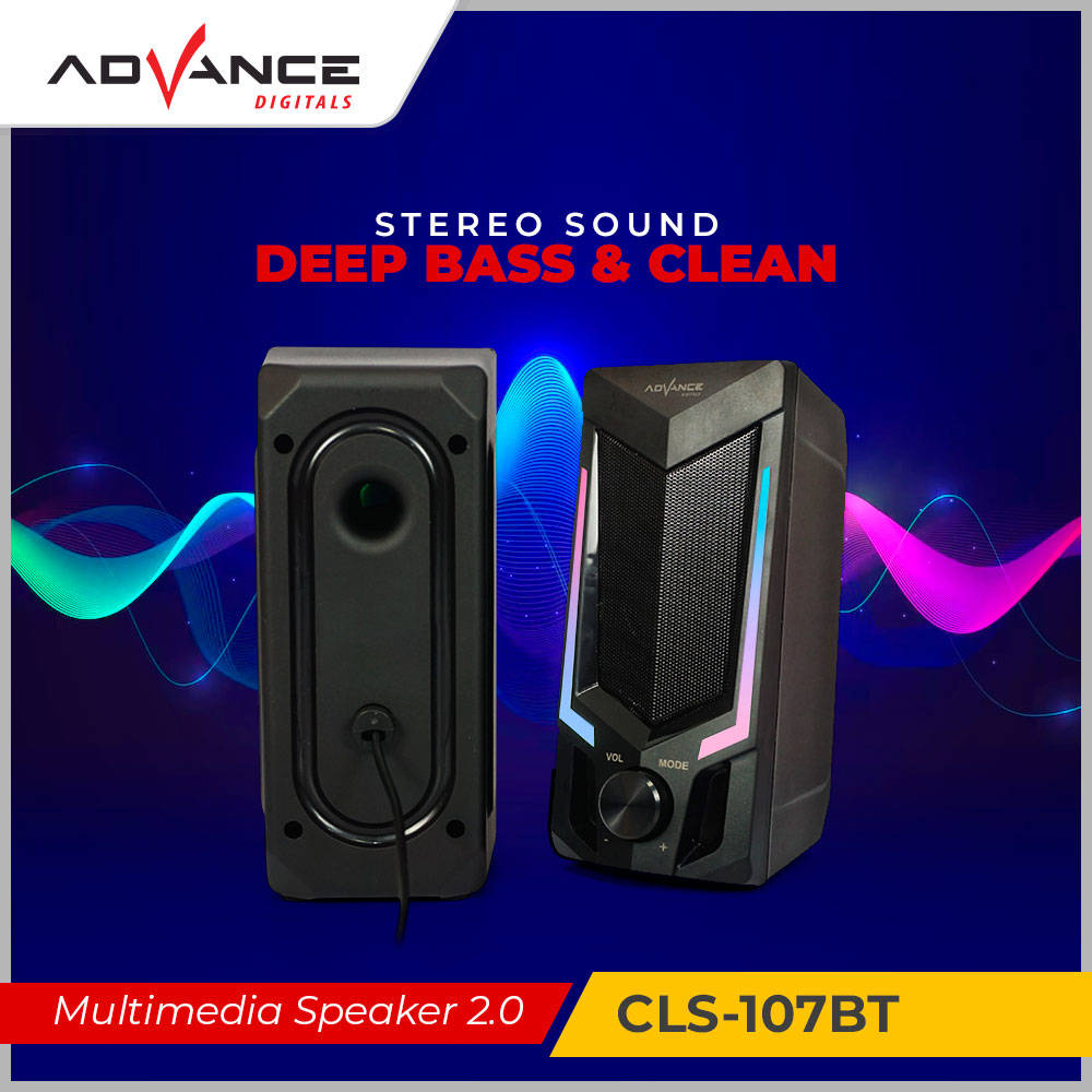【READY STOCK】Advance Gaming Speaker CLS-107BT RGB Bluetooth Speaker Gaming Portable Super Bass