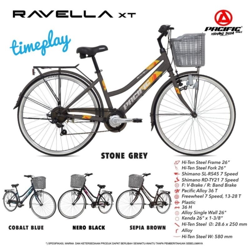 sepeda mini ctb 26 inch Pacific Ravella XT gigi 7 speed