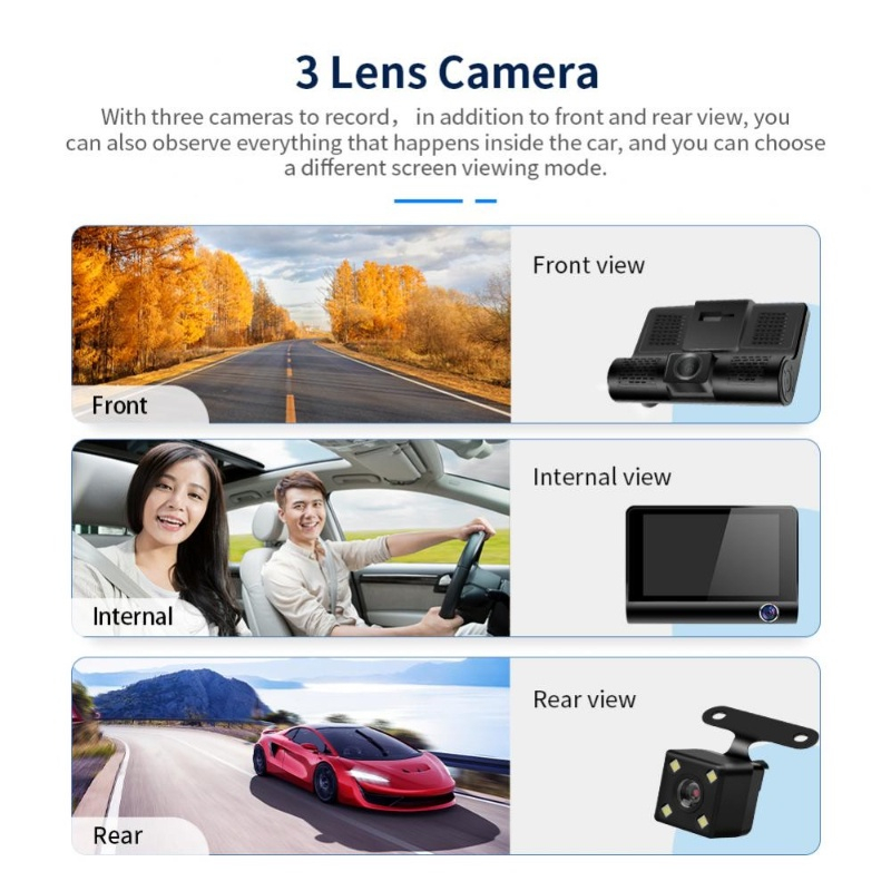 KAMERA MOBIL DEPAN BELAKANG CCTV DASHCAM DASH CAM MOBIL CAMERA CAR CAMCORDER DASHBOARD RECORDER JS158