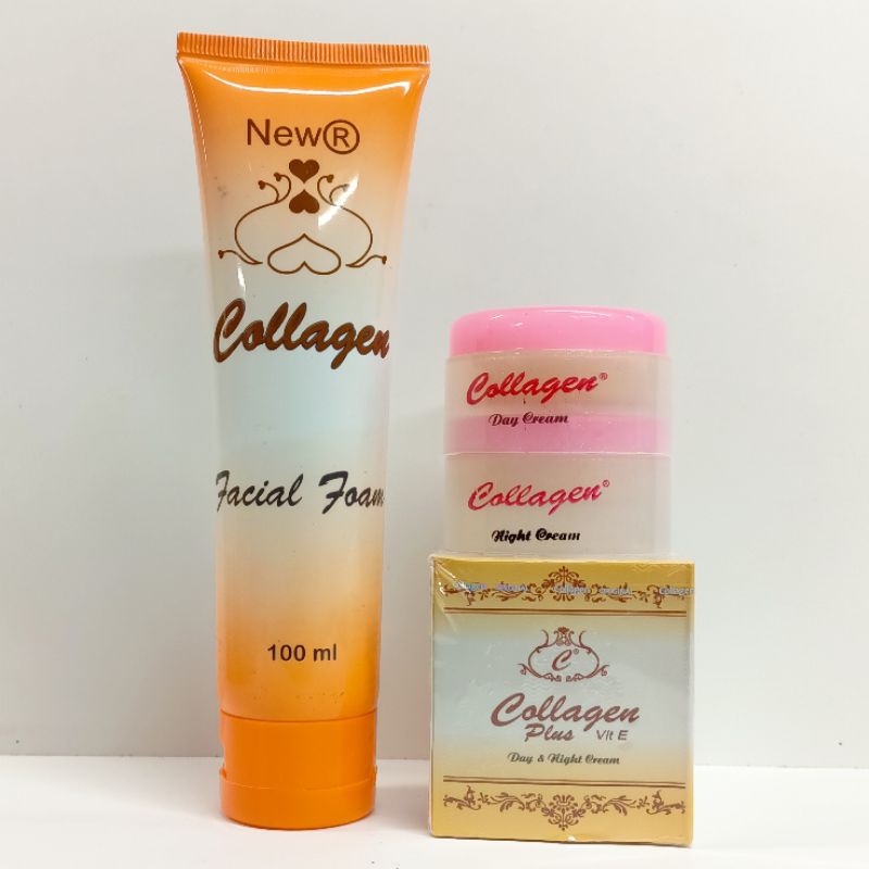 Paket Cream Dan Facial Foam Collagen &amp; Temulawak Murah - Pencerah Wajah