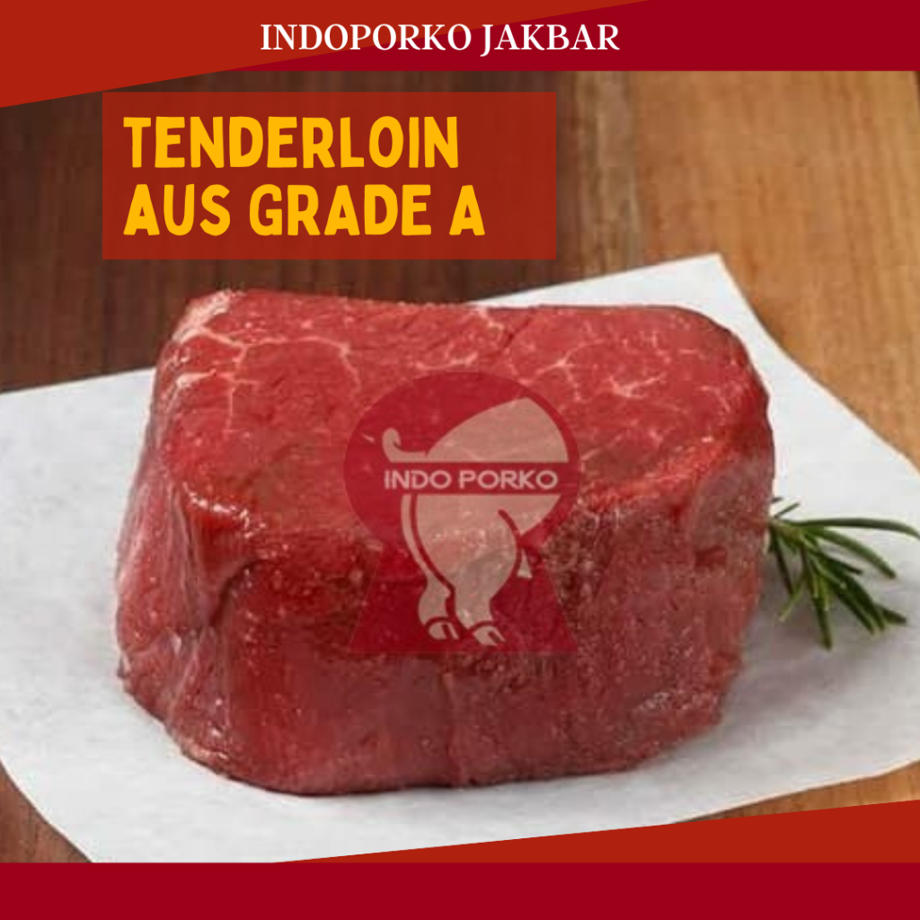 

AUS Tenderloin Beef Steak Daging Sapi Import Grade A Murah 100GR