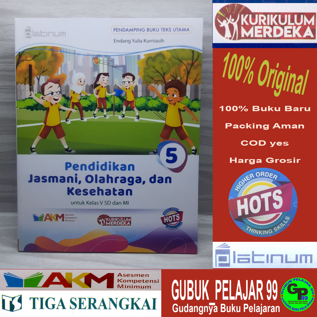 Pendidikan Jasmani, Olahraga, dan Kesehatan (PJOK) Kelas 5 SD/MI Kurikulum Merdeka Platinum PT Tiga 