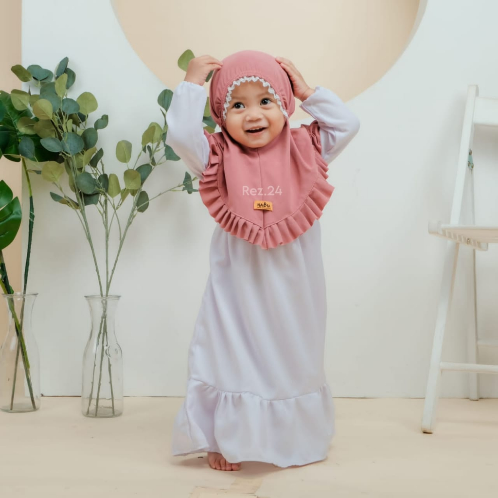 HIJAB INSTAN BABY REMPEL USIA NEW BORN - 2 TAHUN