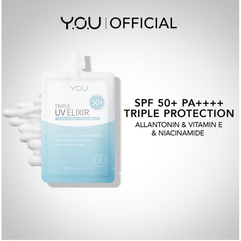 OU Triple UV Elixir Sunscreen Gel SPF 50+ PA++++ 10ml/ RF KOSMETIK/KECIL KEMASAN