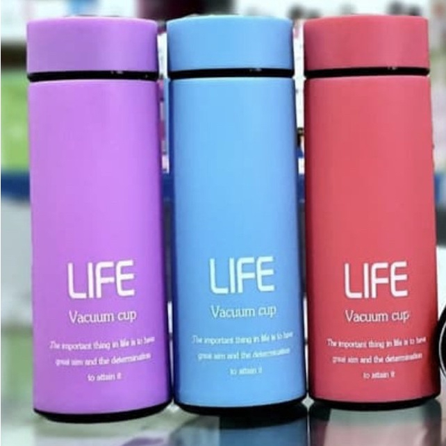 Botol LIFE 450ML Bahan Kaca Botol Minum Kaca Motif Life