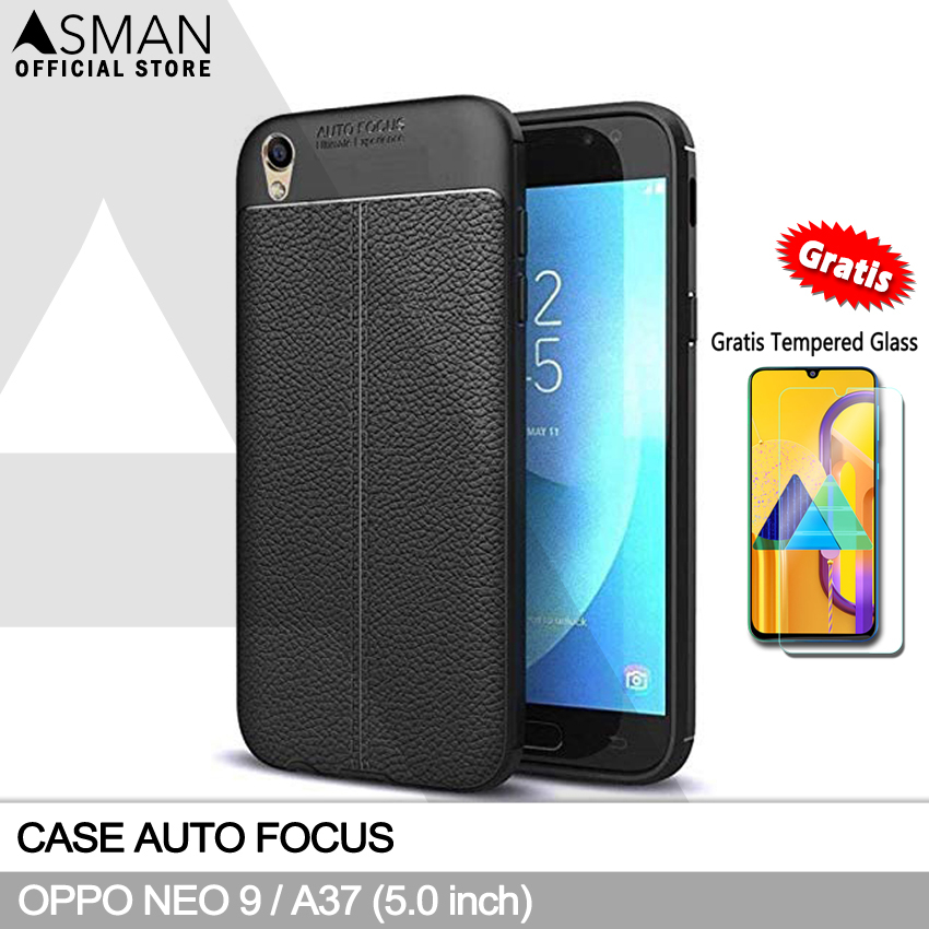 Ultraslim OPPO Neo 9 / A37 (5.0&quot;) | Soft Case Black Matte + FREE Tempered Glass