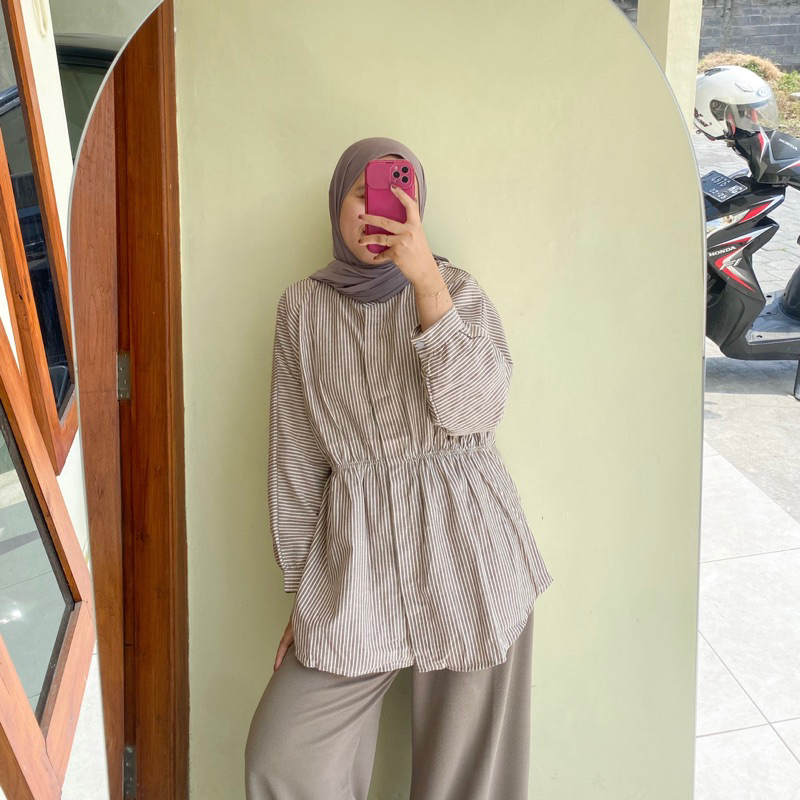 KEMEJA SANGHAI STRIPE | BLOUSE TERLARIS