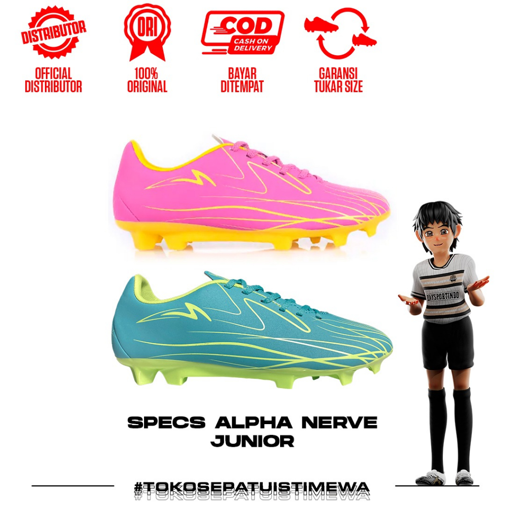 SEPATU BOLA ANAK SPECS ACCELERATOR ALPHA NERVE JR FG 2 WARNA
