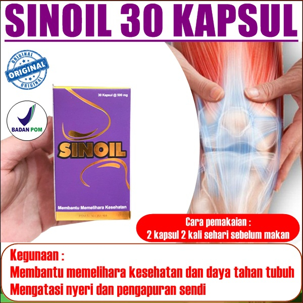 Sinoil 30 Kapsul Nyeri Sendi Obat Pengapuran Sendi Lutut Tulang Pinggang Tulang Belakang Obat Keseha