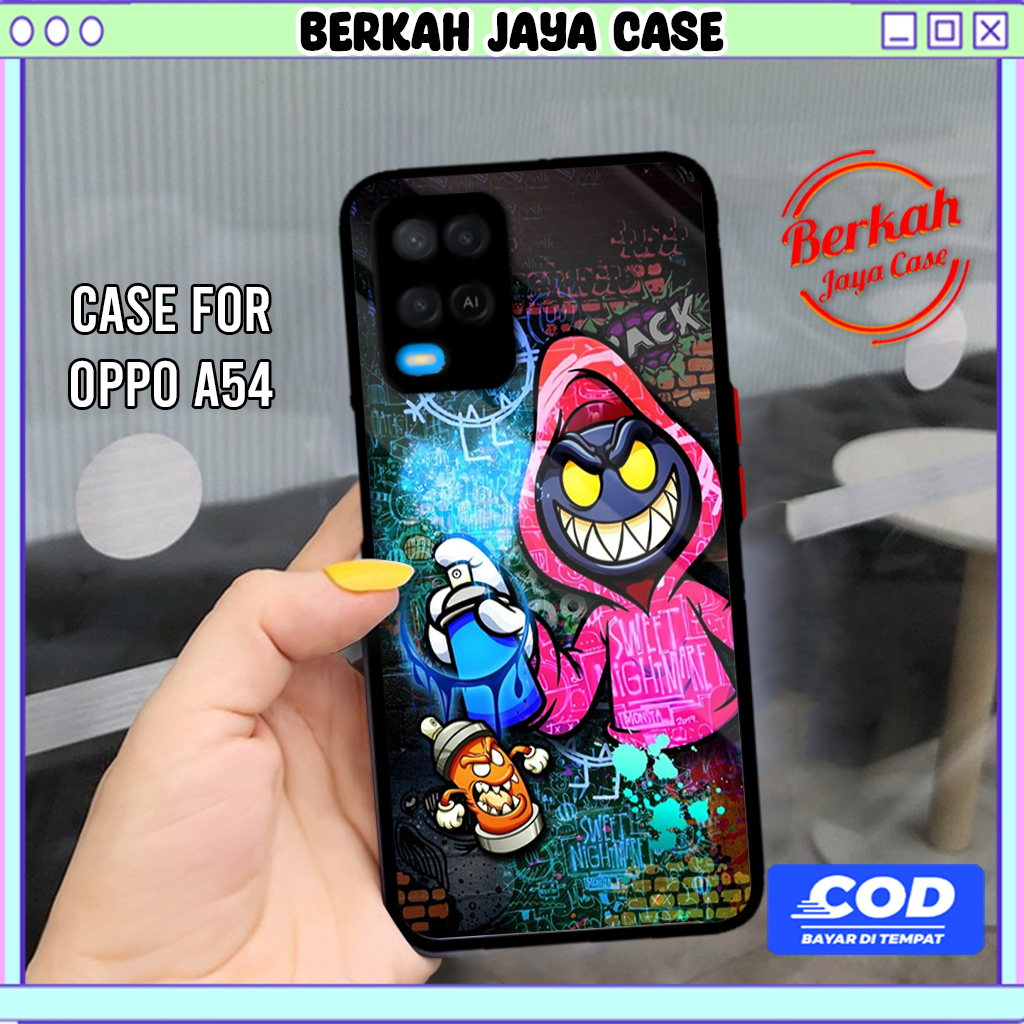 Case Hp Oppo A54 Casing Oppo A54 Motif KARTUN ZOMBIE Casing Hp Case Hardcase Sofcase Premium Glossy 