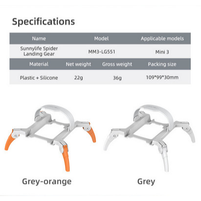 Sunnylife Spider Landing Gear Support Leg Protector for DJI Mini 3