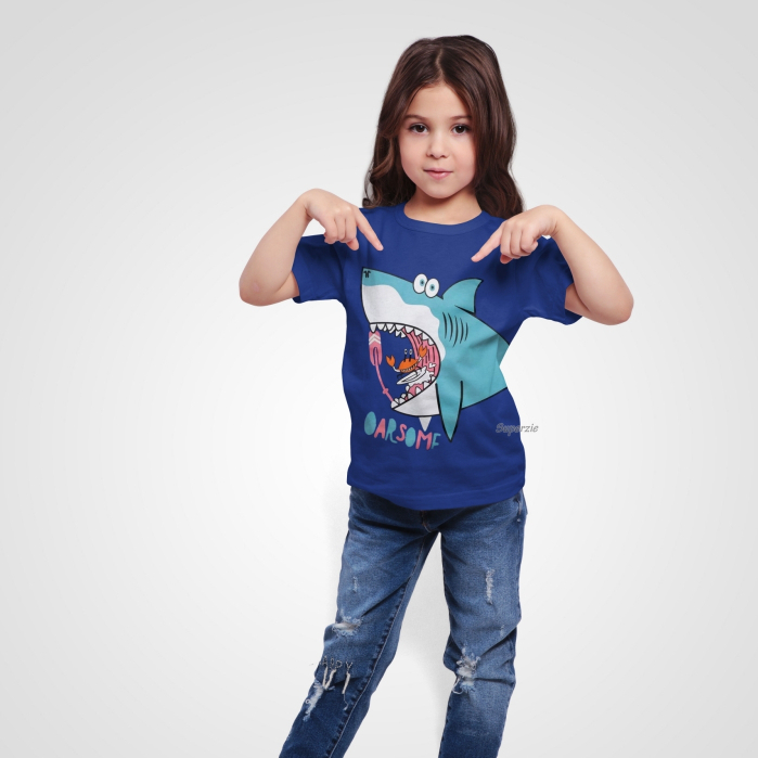 Baju Hiu Anak laki-laki OAR SOME BIRU 1-8 tahun [S,M,L,XL] ABADIGROSIR bandung