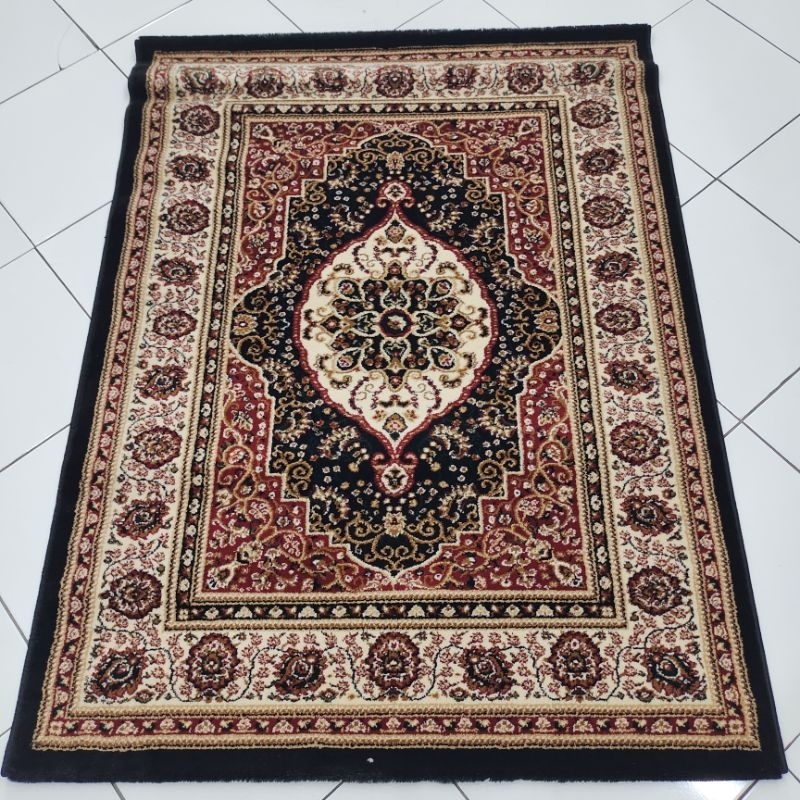 Kapet Shiraz 120x160 Permadani Turki Tebal Klasik 9117 Hitam