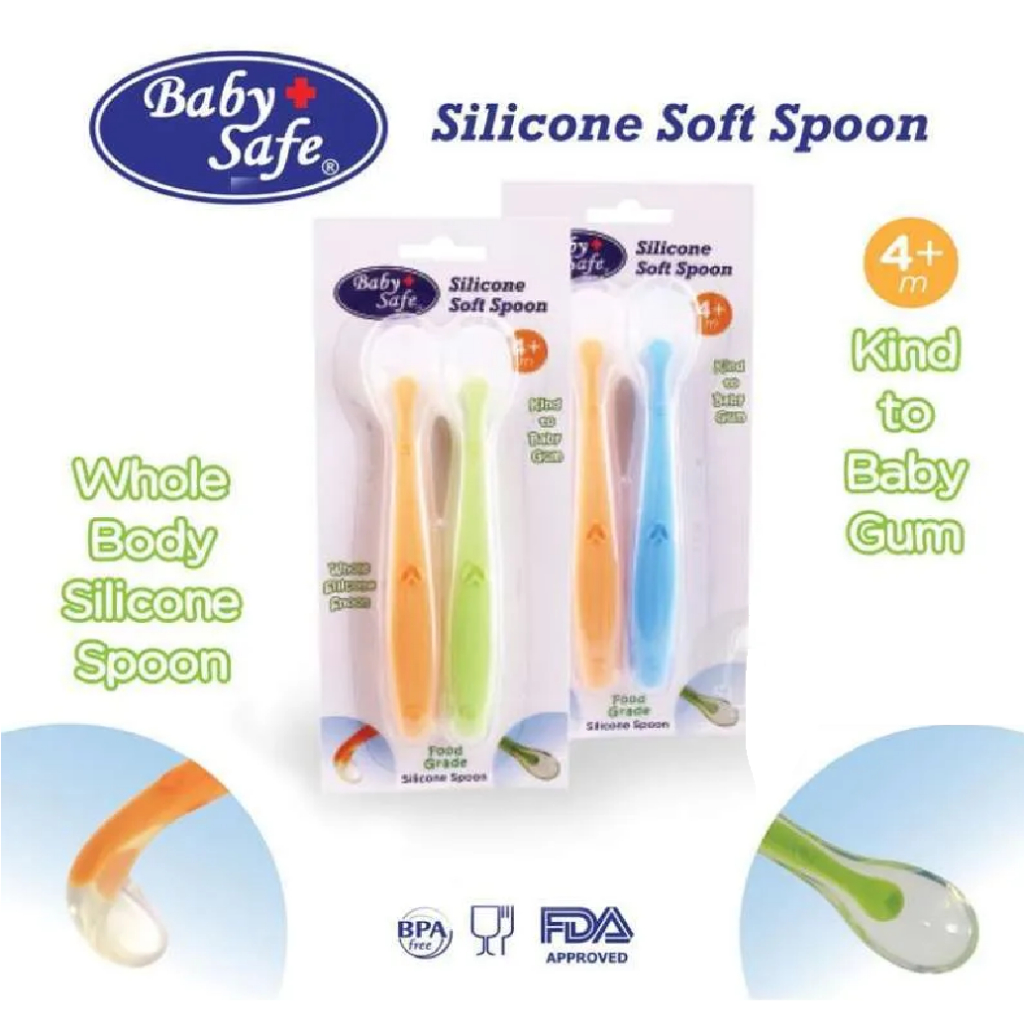 Silicone Spoon SC09 Babysafe | Sendok Silikon Makan Bayi MPASI