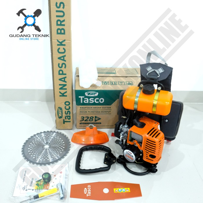 Mesin Potong Rumput Gendong 2 Tak 328E TASCO / Brush Cutter Paddy Reaper Mesin Pemotong Padi 2 Stroke 328E TASCO