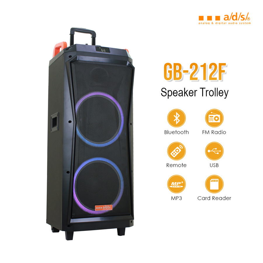 ADS GB-212F GB212F GB 212 F Speaker Trolley 12 Inch
