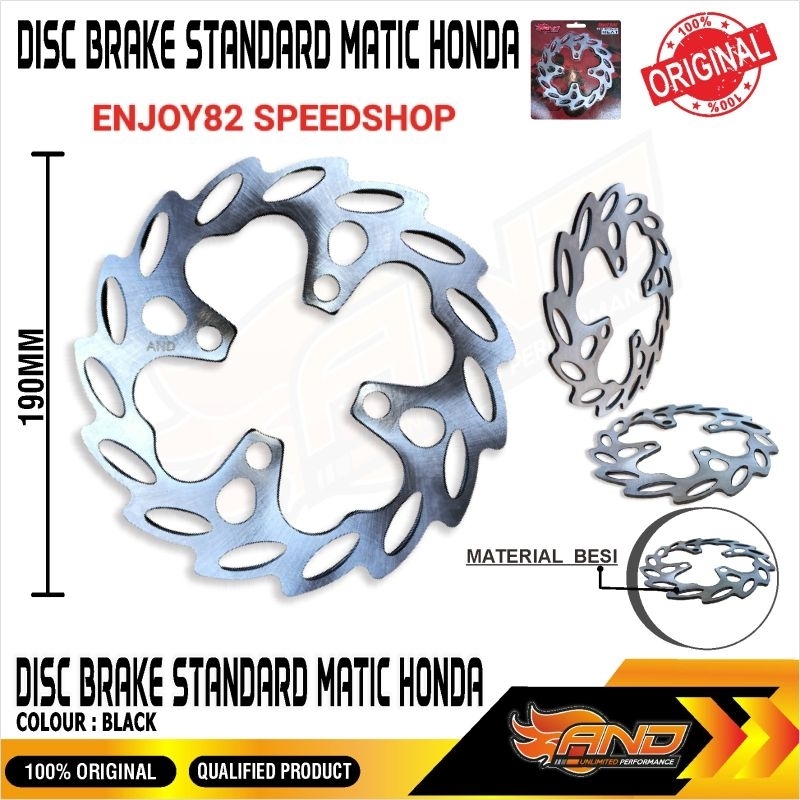 Disc piringan cakram standar variasi Copy Tdr all beat scopy vario lubang 4 ukuran 190 mm