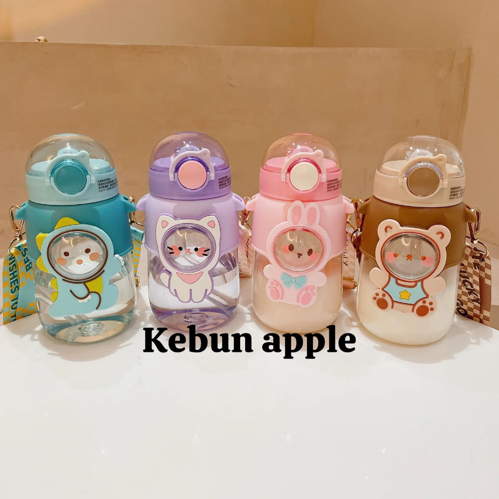 Botol Minum Anak Lucu Motif Kartun 720Ml + Tali Panjang BPA FREE Botol Minum Viral Botol Minum Terbaru FREE STIKER 2D&amp;3D